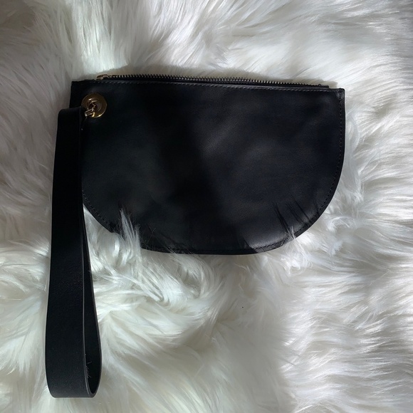 PUNTO FIBBIA Leather & Haircalf Wristlet - Picture 2 of 6